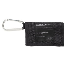 アルマーニエクスチェンジ ARMANI EXCHANGE 三つ折り財布 ミニ財布 メンズ ロゴ フック BLACK 送料無料/込 父の日ギフト