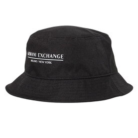 アルマーニエクスチェンジ ARMANI EXCHANGE バケットハット 帽子 メンズ 無地 ロゴ シンプル BLACK 送料無料/込 父の日ギフト