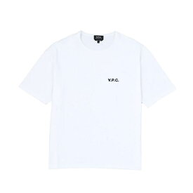 アーペーセー APC Tシャツ カットソー メンズ ワンポイントロゴ 無地 半袖 ホワイト系 Lサイズ T-SHIRT JEREMY 送料無料/込 父の日ギフト