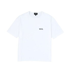 アーペーセー APC Tシャツ カットソー メンズ ワンポイントロゴ 無地 半袖 ホワイト系 Lサイズ T-SHIRT JEREMY 送料無料/込 卒業祝入学祝プレゼント