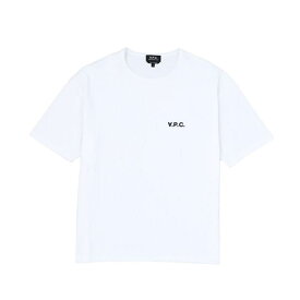 アーペーセー APC Tシャツ カットソー メンズ ワンポイントロゴ 無地 半袖 ホワイト系 Mサイズ T-SHIRT JEREMY 送料無料/込 父の日ギフト