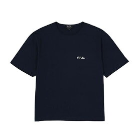 アーペーセー APC Tシャツ カットソー メンズ ワンポイントロゴ 無地 半袖 ダークネイビー系 Mサイズ T-SHIRT JEREMY 送料無料/込 父の日ギフト