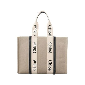 クロエ Chloe トートバッグ ハンドバッグ 手提げかばん レディース ロゴ ネイビー系×ベージュ系 送料無料/込 卒業祝入学祝プレゼント