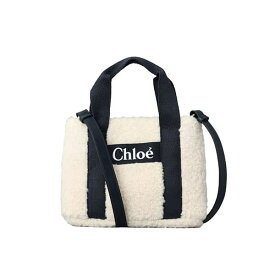 クロエ Chloe ショルダーバッグ ハンドバッグ 手提げかばん キッズ ジュニア 斜めがけ 2WAY ロゴ ネイビー系 送料無料/込 父の日ギフト