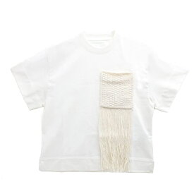 ジルサンダー JIL SANDER Tシャツ カットソー メンズ 半袖 クルーネック フリンジ ホワイト XSサイズ 送料無料/込 母の日ギフト