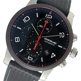 モンブラン MONTBLANC 腕時計 メンズ 自動巻き クロノグラフ レザー ブラック タイムウォーカー 送料無料/込 父の日ギフト