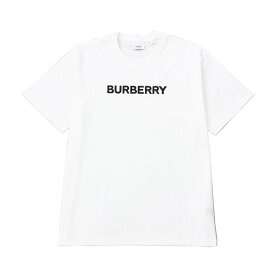 バーバリー BURBERRY Tシャツ カットソー メンズ クルーネック 半袖 ロゴプリント ホワイト系 Lサイズ HARRISTON 送料無料/込 卒業祝入学祝プレゼント