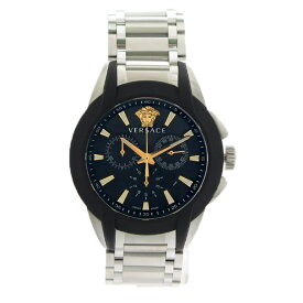 ヴェルサーチェ VERSACE 腕時計 メンズ ブラック シルバー 送料無料/込 母の日ギフト