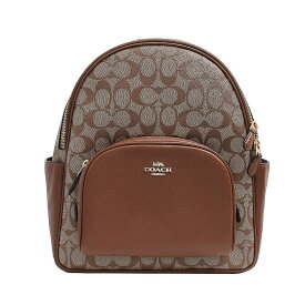 コーチ COACH バックパック リュックサック レディース モノグラム柄 ロゴ カーキ サドル ブラウン 送料無料/込 卒業祝入学祝プレゼント