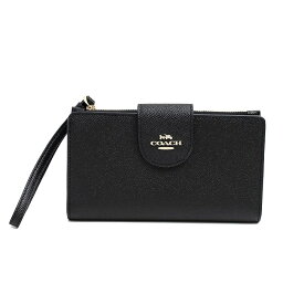 コーチ COACH 長財布 二つ折り財布 ロングウォレット レディース レザー ロゴ シンプル ブラック 送料無料/込 父の日ギフト