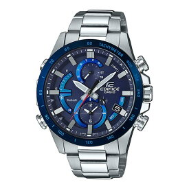 カシオ CASIO 腕時計 メンズ クォーツ クロノグラフ 多針アナログ ネイビー シルバー EDIFICE エディフィス 送料無料/込 卒業祝入学祝プレゼント