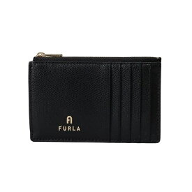 フルラ FURLA コインケース ミニ財布 パスケース レディース レザー ロゴ 無地 ブラック系 カメリア FURLA CAMELIA M ZIPPED CARD CASE 送料無料/込 卒業祝入学祝プレゼント