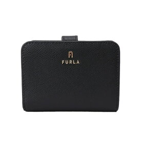 フルラ FURLA 二つ折り財布 ミニ財布 レディース レザー ロゴ 無地 ブラック系 カメリア FURLA CAMELIA S COMPACT WALLET 送料無料/込 父の日ギフト