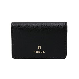 フルラ FURLA 名刺入れ 名刺ケース カードケース レディース レザー ロゴ 無地 ブラック系 カメリア FURLA CAMELIA BUSINESS CARD CASE 送料無料/込 卒業祝入学祝プレゼント