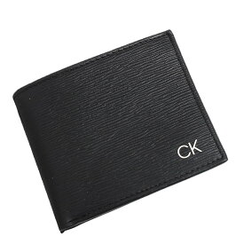 カルバンクライン Calvin Klein 二つ折り財布 ミニ財布 メンズ レザー シンプル ミニマル ブラック 送料無料/込 卒業祝入学祝プレゼント