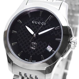 グッチ GUCCI 腕時計 レディース アナログ ステンレスベルト クオーツ ブラック シルバー 送料無料/込 母の日ギフト 父の日ギフト