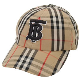 バーバリー BURBERRY ベースボールキャップ 野球帽子 ストラップバックキャップ メンズ レディース ユニセックス チェック柄 ロゴモチーフ アーカイブベージュ Sサイズ 送料無料/込 父の日ギフト