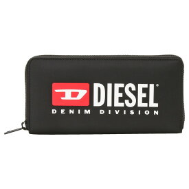 ディーゼル DIESEL 長財布 ロングウォレット メンズ ラウンドファスナー ロゴ シンプル ブラック×ホワイト/レッド 送料無料/込 卒業祝入学祝プレゼント