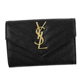 サンローラン SAINT LAURENT 名刺入れ 名刺ケース カードケース レディース レザー BK WALLET 送料無料/込 父の日ギフト