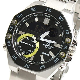 カシオ CASIO 腕時計 メンズ アナデジ 丸型 アナログ ブラック シルバー EDIFICE エディフィス 送料無料/込 母の日ギフト