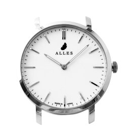 アレス ALLES 腕時計ヘッド/ベルト別売 メンズ パーツ ホワイト×シルバー 39mm 送料無料/込 父の日ギフト