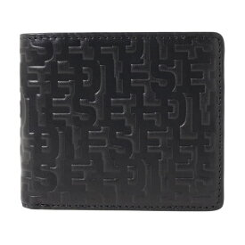 ディーゼル DIESEL 二つ折り財布 ミニ財布 メンズ レザー ロゴ柄 エンボス BLACK 送料無料/込 父の日ギフト