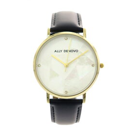 アリーデノヴォ ALLY DENOVO 腕時計 メンズ レディース ユニセックス ホワイトシェル ブラック GAIA PEARL 送料無料/込 父の日ギフト