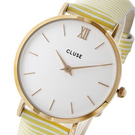 クルース CLUSE 腕時計 レディース レザーベルト ホワイト 33mm ミニュイ 送料無料/込 卒業祝入学祝プレゼント