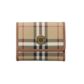 バーバリー BURBERRY 三つ折り財布 ミニ財布 レディース チェック柄 ベージュ系 LS LANCASTER DFC 送料無料/込 卒業祝入学祝プレゼント