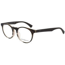 エンポリオアルマーニ EMPORIO ARMANI メガネフレーム 眼鏡フレーム 伊達メガネ メンズ レディース ユニセックス ウエリントン型 シンプル アジアンフィット マットストライプブラウン 送料無料/込 父の日ギフト