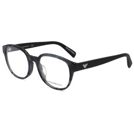 エンポリオアルマーニ EMPORIO ARMANI メガネフレーム 眼鏡フレーム 伊達メガネ メンズ レディース ユニセックス ウエリントン型 シンプル アジアンフィット シャイニーブルーハバナ 送料無料/込 父の日ギフト