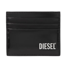 ディーゼル DIESEL パスケース カードケース 定期入れ メンズ レザー ロゴ BLACK 送料無料/込 父の日ギフト