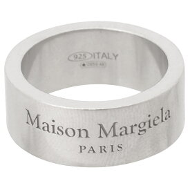 メゾンマルジェラ MaisonMargiela フラットバンドリング 指輪 平打ちリング メンズ レディース ユニセックス シルバー ロゴ シルバー 12号～13号相当 LOGO RING 送料無料/込 母の日ギフト
