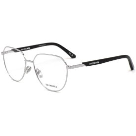 バレンシアガ BALENCIAGA メガネフレーム 眼鏡フレーム 伊達メガネ メンズ バリ型 シンプル ミニマル シルバー/ブラック 送料無料/込 父の日ギフト