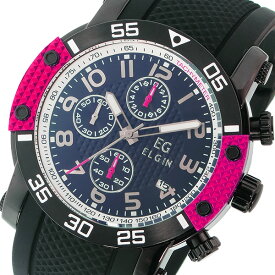 エルジン ELGIN 腕時計 メンズ クロノグラフ 100m防水 ピンク 送料無料/込 父の日ギフト