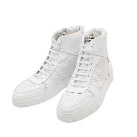 ヴィヴィアンウエストウッド VIVIENNE WESTWOOD ローカットスニーカー コートスニーカー メンズ レザー ロゴ刺繍 シンプル WHITE 26～26.5cm CLASSIC TRAINER HIGH TOP 送料無料/込 父の日ギフト