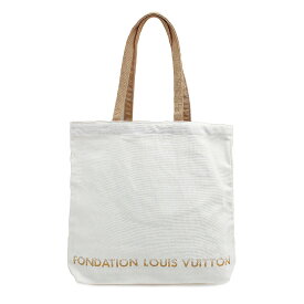 フォンダシオンルイヴィトン FONDATION LOUIS VUITTON トートバッグ ショルダーバッグ 手提げかばん レディース コットン シンプル ロゴ ベージュ 送料無料/込 父の日ギフト