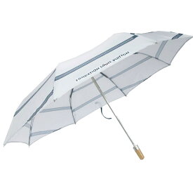 フォンダシオンルイヴィトン FONDATION LOUIS VUITTON 折りたたみ傘 雨傘 アンブレラ レディース メンズ ユニセックス ボーダー柄 ストライプ柄 シンプル シルバーグレー 送料無料/込 父の日ギフト