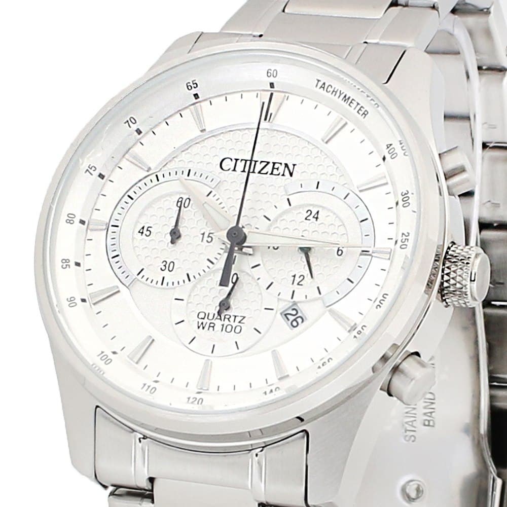 シチズン CITIZEN 腕時計 メンズ クロノグラフ アナログ 丸型 ホワイト シルバー 卒業祝入学祝プレゼント | ブランドショップ volume8