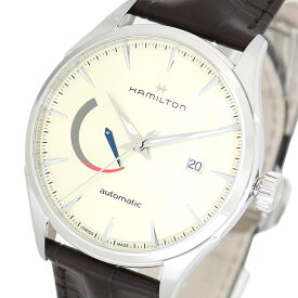 ハミルトン HAMILTON 腕時計 メンズ 自動巻き 機械式 レザーベルト アイボリー ダークブラウン ジャズマスター JAZZ MASTER 送料無料/込 父の日ギフト