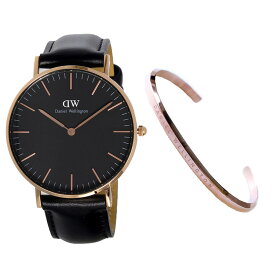 ダニエルウェリントン Daniel Wellington 腕時計バングルセット レディース レザー ローズゴールド クラシック ブラック 送料無料/込 卒業祝入学祝プレゼント