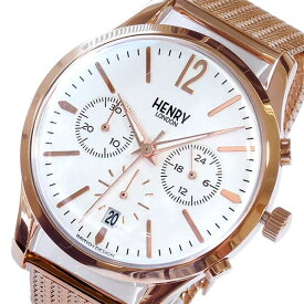 ヘンリーロンドン HENRY LONDON 腕時計 メンズ レディース ユニセックス クロノグラフ ホワイト RICHMOND 送料無料/込 父の日ギフト