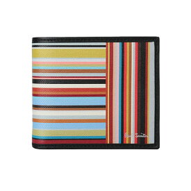 ポールスミス Paul Smith 二つ折り財布 ミニ財布 メンズ レザー ロゴ ストライプ柄 MEN WALLET BF COIN 送料無料/込 卒業祝入学祝プレゼント