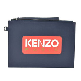 ケンゾー KENZO クラッチバッグ メンズ レディース ユニセックス レザー ロゴ ブルー系 LARGE CLUTCH 送料無料/込 卒業祝入学祝プレゼント