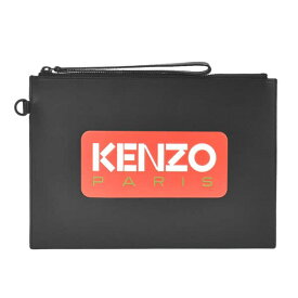 ケンゾー KENZO クラッチバッグ メンズ レディース ユニセックス レザー ロゴ ブラック系 LARGE CLUTCH 送料無料/込 卒業祝入学祝プレゼント
