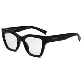 サンローラン SAINT LAURENT メガネフレーム 眼鏡フレーム 伊達メガネ メンズ レディース ユニセックス 国内正規品 UVカット ウエリントン型 クリア×ブラック 送料無料/込 父の日ギフト