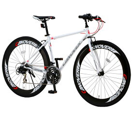 【安心の組立済み出荷】クロスバイク 完成品 自転車 700×28C シマノ21段変速 Vブレーキ 60mmディープリム カノーバー ニンフ CANOVER CAC-025 NYMPH