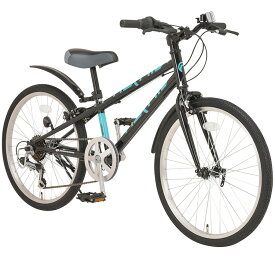 ＼期間限定！5%OFFクーポン＆P2倍／ ジュニアクロスバイク 子供用自転車 22インチ シマノ6段変速【メーカー直営店】LEDライト・カギ・泥よけ付き フェンダー付き フロントクイックリリース 軽量 ジュニアサイクル ネクスタイル NEXTYLE NX-JC001