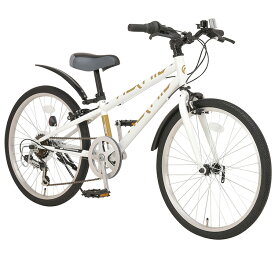 【365日出荷対応店】子供用自転車 ジュニアクロスバイク 22インチ SHIMANO シマノ6段変速 LEDライト・カギ・泥よけ付き フロントクイックリリース ネクスタイル NEXTYLE NX-JC001