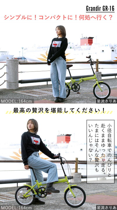 楽天市場】折りたたみ自転車 16インチ シングルスピード【メーカー直営 